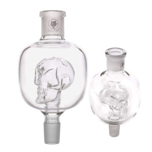 DILAW® Shisha Molassefänger Totenkopf Bunt (aus Glas für (Schliff 18/8) - Wasserpfeife, Vorkühler-Aufsatz Skull Wasserpfeife (Transparent)