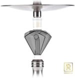 M. ROSENFELD Shisha Molassefänger Diamant, BLACK DIAMOND, Für alle Shishas mit 18/8 Schliff, extra gehärtetes Borosilikatglas in schwarz, 100% mehr Durchzug und saubere Wasserpfeife – Bild 4