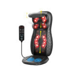 RENPHO Massagesitzauflage, Shiatsu Massageauflage Rückenmassagegerät mit drei Massagezonen Wärmefunktion und Vibrationsmassage, Tiefenmassage Rollmassage für Nacken Rücken Gesäss