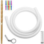 DILAW® TRIPHAN Shisha Edelstahl Hookah S, M & Big Size + LED Licht, Wasserpfeife Kaminkopf Komplettset Molassefänger Base Closed Chamber 4 Anschlüssen Silikonschlauch Alumundstück Tabakkopf – Bild 3