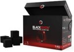 BLACKCOCO’s Shisha Kohle 1KG CUBES25 Naturkohle Kokosnuss und BBQ - Hochwertige Kokos Coal Briketts für Wasserpfeife & Grill - Shisha Würfel Kohlen & Grillkohle mit Langer Brenndauer – Bild 2