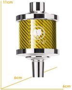 DILAW® Shisha DX1 Carbon Molassefänger Edelstahl Wasserpfeife, Vorkühler-Aufsatz für(Schliff 18/8) Zubehör – Bild 5