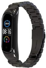 Simpeak Edelstahl Armband Kompatibel mit Xiaomi Mi Band 5 / Mi Band 6 (5.5''-8.1''), Metall Uhrenarmband Ersatz Armbänder – Bild 2
