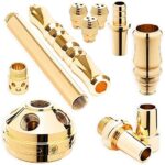 DILAW® TRIPHAN Shisha Edelstahl Hookah S, M & Big Size + LED Licht, Wasserpfeife Kaminkopf Komplettset Molassefänger Base Closed Chamber 4 Anschlüssen Silikonschlauch Alumundstück Tabakkopf – Bild 7
