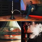 M. ROSENFELD Shisha Set 4 Anschlüsse – Big ONE Komplett Set 111 cm Hookah mit 4 Anschlüssen inkl. Adapter Closed Chamber mit Klickgewinde + Edelstahl Tauchrohr & Diffusor Kaminkopf Molassefänger – Bild 8