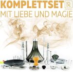 M. ROSENFELD Shisha Set 4 Anschlüsse – Big ONE Komplett Set 111 cm Hookah mit 4 Anschlüssen inkl. Adapter Closed Chamber mit Klickgewinde + Edelstahl Tauchrohr & Diffusor Kaminkopf Molassefänger – Bild 9