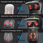 RENPHO Massagesitzauflage, Shiatsu Massageauflage Rückenmassagegerät mit drei Massagezonen Wärmefunktion und Vibrationsmassage, Tiefenmassage Rollmassage für Nacken Rücken Gesäss – Bild 6