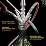 M. ROSENFELD Shisha Set 4 Anschlüsse – Big ONE Komplett Set 111 cm Hookah mit 4 Anschlüssen inkl. Adapter Closed Chamber mit Klickgewinde + Edelstahl Tauchrohr & Diffusor Kaminkopf Molassefänger – Bild 7