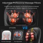 RENPHO Massagesitzauflage, Shiatsu Massageauflage Rückenmassagegerät mit drei Massagezonen Wärmefunktion und Vibrationsmassage, Tiefenmassage Rollmassage für Nacken Rücken Gesäss – Bild 13