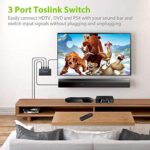 LiNKFOR SPDIF Toslink Audio Umschalter 3-4 in 1/2 Out mit Fernbedienung, unterstützt PCM2.0, DTS, Dolby-AC3 für TV, PS3, PS4, Blu-ray & mehr. – Bild 3
