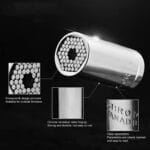 Steckschlüssel NASUM Universalschlüssel Universal Nuss Multi Funktions Handwerkzeuge Geschenk für Männer Reparatur Werkzeuge 7-19mm mit Adapter – Bild 2