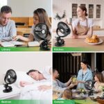 Leiser Clip- & Tischventilator mit Akku, Rotation & Aroma-Diffuser – Bild 6