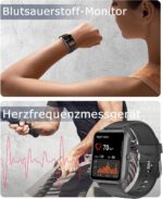 GRV Smartwatch Damen & Herren – Fitnessuhr mit Pulsmesser, SpO2, Schlafmonitor, IP68, Multi-Sport für iOS & Android – Bild 8