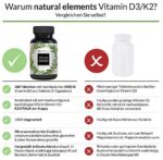 Vitamin D3 + K2 Depot - 180 Tabletten – Bild 2