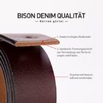 BISON DENIM Herren Ledergürtel – Retro & Business, mit Geschenkbox – Bild 5