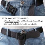 Tenine Taktischer Gürtel, Taktisch Gürtel Schwerlast Militär Nylon Web Gurt Riggers Belt, Schnellverschluss Metallschnalle Bund mit Taktischen Molle Schluesselhaken – Bild 6