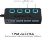 Sabrent USB 3.0 Hub mit einzelnen Power Schalter – Bild 2