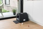 Curver petlife Katzentoilette mit Deckel, Katzenklo inklusive Schaufel, moderne Rattangeflecht-Optik, 51,5 x 38,5 x 40 cm – Bild 6