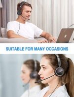 PC Headset mit Mikrofon New Bee USB3,5mm Business Headset Noise Cancelling & Klare Stereo,Sound für Call Center Office Telefonkonferenzen Skype-Chat Webinar,Präsentationen Online-Kurse und Musik – Bild 6