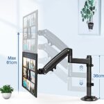 ErGear 13-35 Zoll/12KG Monitor Halterung Ultraweitbildschirm Schwerer Gasdruckfeder Vollbereichs-einstellbar Monitor Arm Neigung +85°/-30° Schwenkung 180° Drehung 360° VESA 75/100mm – Bild 4