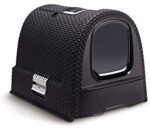 Curver petlife Katzentoilette mit Deckel, Katzenklo inklusive Schaufel, moderne Rattangeflecht-Optik, 51,5 x 38,5 x 40 cm – Bild 11
