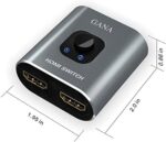 GANA Aluminium HDMI Switch & Splitter, Bidirektionaler 2 In 1 Out oder 1 In 2 Out, HD 4K 3D für TV/Fire Stick/Xbox/PS3/PS4 – Bild 2