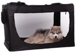 Lionto Faltbare Hundetransportbox für Reise & Auto mit Decke – Bild 3