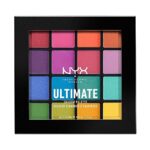 NYX Professional Makeup Ultimate Shadow Palette, Lidschattenpalette, 16 Farbtöne, Schimmernd und Metallisch, Individuelles Finish, Farbton Brights