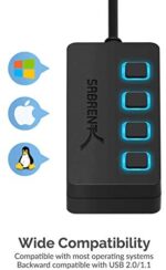 Sabrent USB 3.0 Hub mit einzelnen Power Schalter – Bild 5