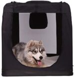 Lionto Faltbare Hundetransportbox für Reise & Auto mit Decke – Bild 2