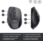 Logitech M705 Marathon Kabellose Maus – 3-Jahre Batterie, 5 Tasten, USB-Empfänger, Kompatibel mit PC, Mac & Chromebook – Bild 6