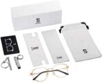 SOJOS Runde Brille Damen Blaulichtfilter Katzenaugen Computer-Gläser Handgemacht Hochwertig SJ5027 mit Rose Gold Rahmen/Anti-Blaulicht Linse – Bild 6