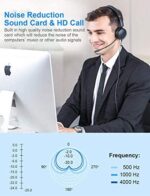 PC Headset mit Mikrofon New Bee USB3,5mm Business Headset Noise Cancelling & Klare Stereo,Sound für Call Center Office Telefonkonferenzen Skype-Chat Webinar,Präsentationen Online-Kurse und Musik – Bild 2