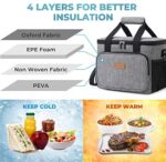 Lifewit Kühltasche Picknicktasche Lunchtasche Mittagessen Tasche Thermotasche Kühltasche Isoliertasche für Lebensmitteltransport – Bild 3