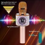BONAOK Drahtloses Bluetooth Karaoke Mikrofon, 3 in 1 Handmikrofon Geburtstagsgeschenk Home Party Lautsprecher für iPhone/Android/iPad/PC/Smartphone – Bild 6