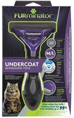 FURminator deShedding- Katzenbürste für mittelgrosse bis grosse Katzen zur Entfernung der Unterwolle - Verbessertes Design – Bild 2