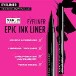 NYX Professional Makeup Epic Ink Eye Liner, Filzstift, Wasserfest, Vegane Formel, Black – Bild 3