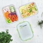 FITPREP® Frischhaltedosen aus Glas 10 teiliges Set [5 Meal Prep Boxen Glas + 5 Deckel ] – Bild 3