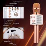BONAOK Drahtloses Bluetooth Karaoke Mikrofon, 3 in 1 Handmikrofon Geburtstagsgeschenk Home Party Lautsprecher für iPhone/Android/iPad/PC/Smartphone – Bild 2