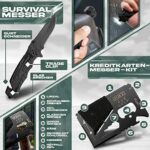 Jungle Monkey, Survival Kit, 13 teiligiges Premium Set, Messer, Taschenlampe, Outdoor Set, Ausrüstung für Wandern & Camping, Kit Survivalkit Equipment, Optimal ausgestattet – Bild 3