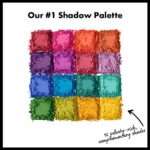 NYX Professional Makeup Ultimate Shadow Palette, Lidschattenpalette, 16 Farbtöne, Schimmernd und Metallisch, Individuelles Finish, Farbton Brights – Bild 2