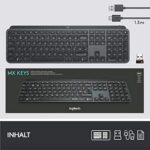 Logitech MX Keys Plus kabellose beleuchtete Tastatur mit Handballenauflage – Bild 11