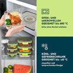 FITPREP® Frischhaltedosen aus Glas 10 teiliges Set [5 Meal Prep Boxen Glas + 5 Deckel ] – Bild 7