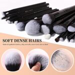 DUcare Make-up Pinsel Professional Matte Black Premium Hair Kabuki Foundation Pinsel Gesichtspuder Rouge Blending Lidschatten Make Up Pinsel Kit-Geburtstagsgeschenke – Bild 3