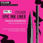 NYX Professional Makeup Epic Ink Eye Liner, Filzstift, Wasserfest, Vegane Formel, Black – Bild 2