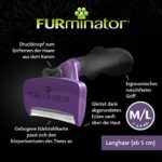 FURminator deShedding- Katzenbürste für mittelgrosse bis grosse Katzen zur Entfernung der Unterwolle - Verbessertes Design – Bild 4