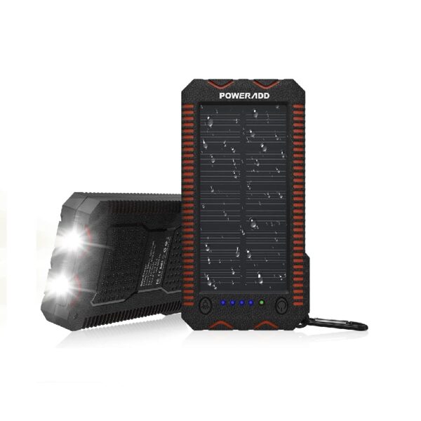 Poweradd Solar Power Bank 12000mAh mit 2 USB
