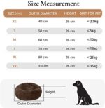 NIBESSER Haustierbett Hundebett Katzenbett Rundes Plüsch Hundesofa Katzensofa Kissen in Doughnut Form – Bild 2