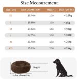 NIBESSER Haustierbett Hundebett Katzenbett Rundes Plüsch Hundesofa Katzensofa Kissen in Doughnut Form – Bild 3