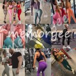 Memoryee Damen Honeycomb Leggings Geraffte Hintern Heben hohe Taille Yogahosen schick mit Sport Bauchkontrolle Kontrolle Gym – Bild 6